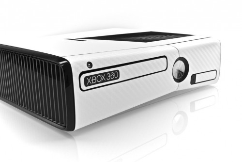 Skin Fibra de Carbono Branca Xbox 360 Slim