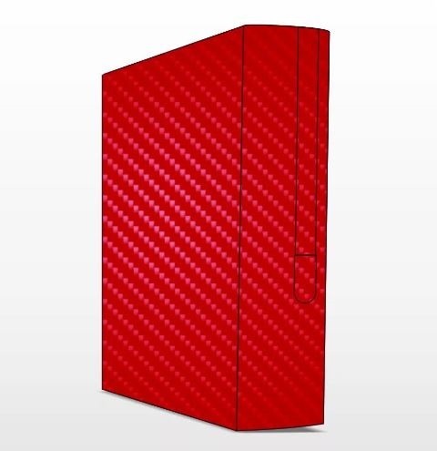 Skin Fibra de Carbono Vermelha Xbox 360 Super Slim