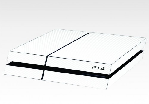 Skin Fibra de Carbono Branca PS4